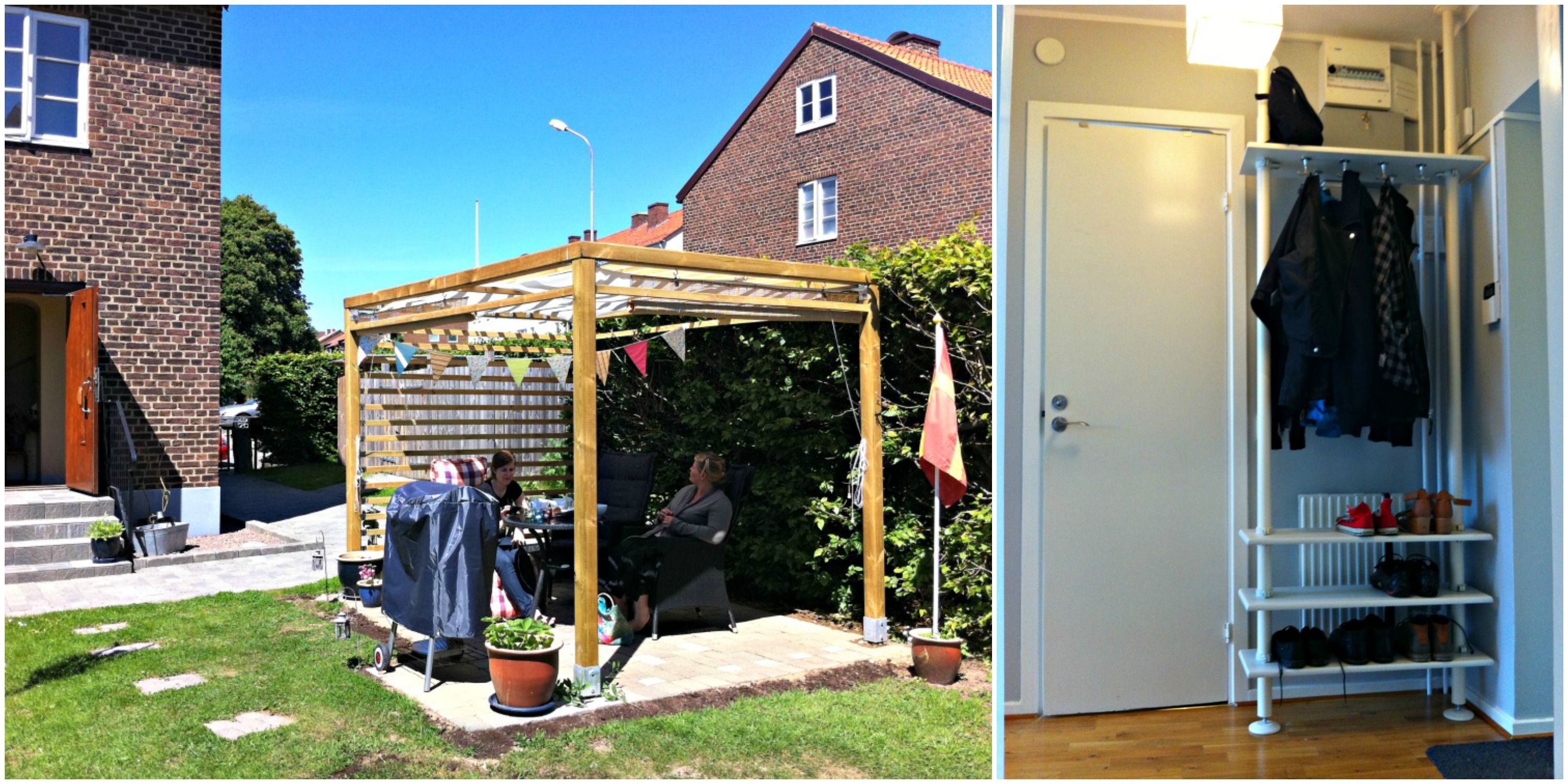 Pergola och hallmöbel